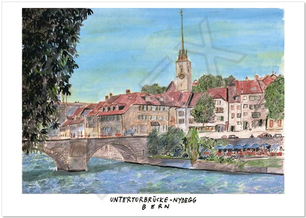 Postkarte "Untertorbrücke, Nydegg Bern"